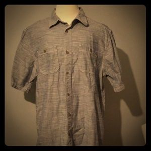 Outdoor Life denim blue casual button down shirt